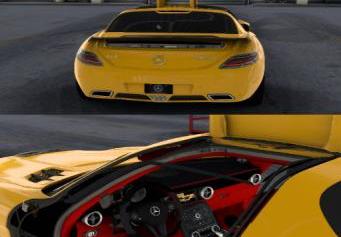 Mercedes-Benz SLS AMG 2011 version 1.0.1 for Euro Truck Simulator 2 (v1.48.x)