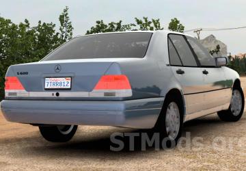 Mercedes-Benz W140 S-Class S600 version 1.2 for Euro Truck Simulator 2 (v1.48.x)