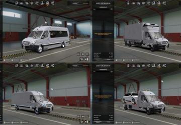Mercedes Sprinter Megamod version 2.0 for Euro Truck Simulator 2 (v1.46.x)