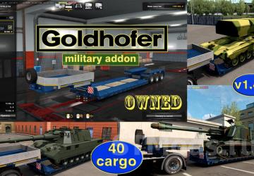Military addon for Goldhofer version 1.4.13 for Euro Truck Simulator 2 (v1.48.x)