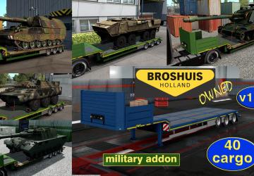 Military Addon for Ownable Trailer Broshuis v1.2.8 for Euro Truck Simulator 2 (v1.43.x)