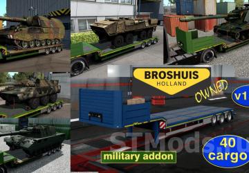 Military Addon for Ownable Trailer Broshuis v1.2.13 for Euro Truck Simulator 2 (v1.48.x)