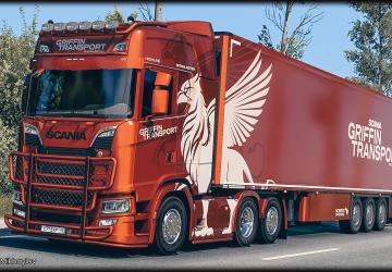 Multicolor Metallic Griffin Transport Combo for Scania S 2016 v1.0 for Euro Truck Simulator 2 (v1.40.x)