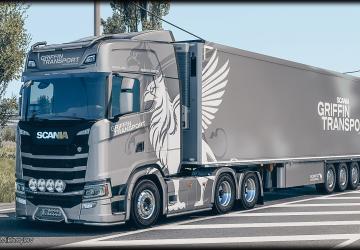 Multicolor Metallic Griffin Transport Combo for Scania S 2016 v1.0 for Euro Truck Simulator 2 (v1.40.x)