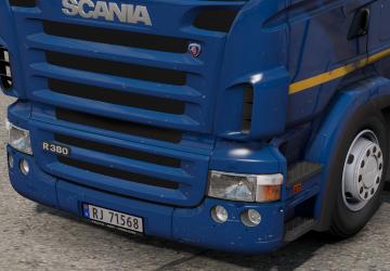 Multicolor Scratch and Chip Texture for SCANIA RJL v1.0 for Euro Truck Simulator 2 (v1.35.x, 1.36.x)