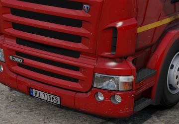 Multicolor Scratch and Chip Texture for SCANIA RJL v1.0 for Euro Truck Simulator 2 (v1.35.x, 1.36.x)