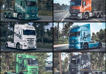 Multicolor Skin Pack for MB Actros MP3 version 1.0 for Euro Truck Simulator 2 (v1.40.x)