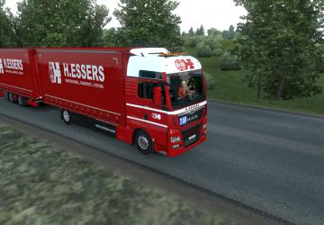 Man Tandem Skin Mod version Работает на версиях ETS2 for Euro Truck Simulator 2 (v1.38.x, 1.39.x)