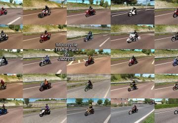 Motorcycle Traffic Pack version 5.5 for Euro Truck Simulator 2 (v1.46.x)