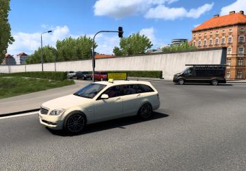 German taxis in traffic version 1.0 for Euro Truck Simulator 2 (v1.41.x)