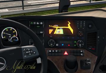 New Dashboard Mercedes Actros MP4 version 1.0 for Euro Truck Simulator 2 (v1.20.x, - 1.38.x)