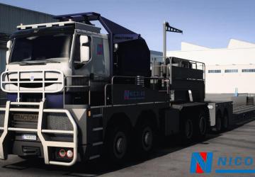 Nicolas Tractomas TR8X8 + Line Large Load Trailer v1.0 for Euro Truck Simulator 2 (v1.49.x)