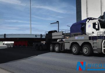 Nicolas Tractomas TR8X8 + Line Large Load Trailer v1.0 for Euro Truck Simulator 2 (v1.49.x)