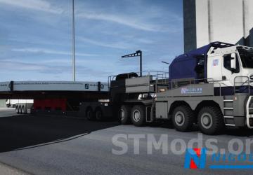 Nicolas Tractomas TR8X8 + Line Large Load Trailer v1.1 for Euro Truck Simulator 2 (v1.49.x)