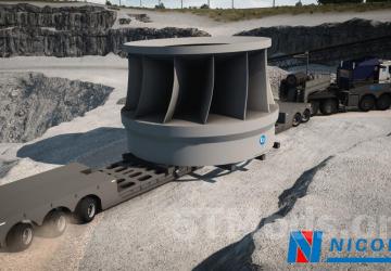 Nicolas Tractomas TR8X8 + Line Large Load Trailer v1.1 for Euro Truck Simulator 2 (v1.49.x)