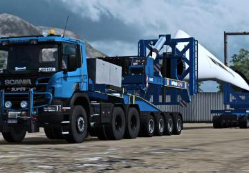 Nooteboom Wind Blade special and regular transport v1.0 for Euro Truck Simulator 2 (v1.36.x, - 1.38.x)