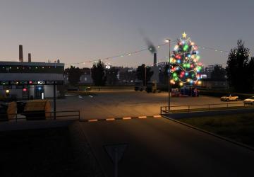 Christmas decoration for buildings version 1.0 for Euro Truck Simulator 2 (v1.46.x)