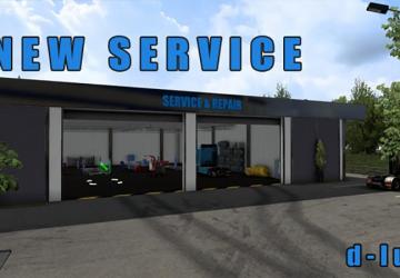 New car service version 1.0 for Euro Truck Simulator 2 (v1.45.x, 1.46.x)