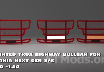 New Trux Highway Bullbar for Scania 2016 version 1.1 for Euro Truck Simulator 2 (v1.50.x, - 1.54.x)