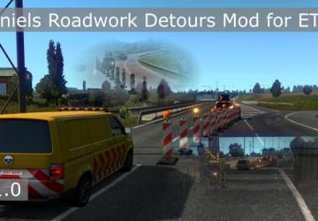 Roadwork Detours version 1.0 for Euro Truck Simulator 2 (v1.36.x, 1.37.x)