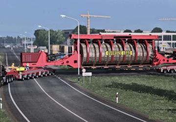 Oversize Convoi Industrial Cable Reel version 1.01 for Euro Truck Simulator 2 (v1.41.x, 1.42.x)