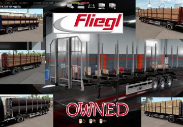 Ownable Log Trailer Fliegl version 1.0.9 for Euro Truck Simulator 2 (v1.43.x)
