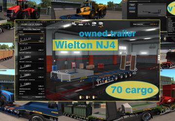 Ownable overweight trailer Wielton NJ4 version 1.7.9 for Euro Truck Simulator 2