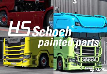 Painted HS-Schoch parts for Scania S&R version 1.1 for Euro Truck Simulator 2 (v1.39.x, - 1.43.x)