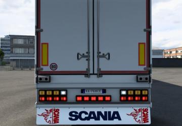 Pack of mudguards for trailers version 1.0 for Euro Truck Simulator 2 (v1.45.x)