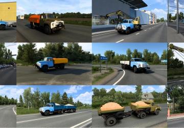 ZIL trucks in traffic version 1.0 for Euro Truck Simulator 2 (v1.44.x)