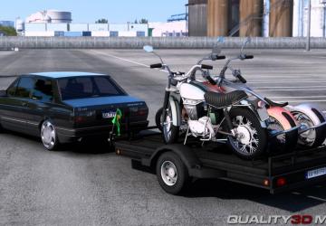 Pack of trailers for cars version 1.0 for Euro Truck Simulator 2 (v1.45.x)
