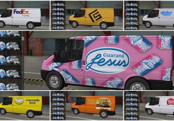 Ford Transit Skin Pack version 2.0 for Euro Truck Simulator 2 (v1.36.x, - 1.41.x)