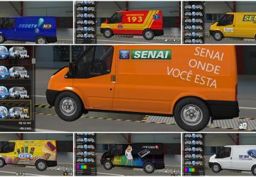 Ford Transit Skin Pack version 2.0 for Euro Truck Simulator 2 (v1.36.x, - 1.41.x)