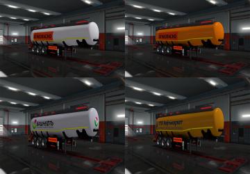 Kassbohrer Tanker Trailer Skin Pack version 1.1 for Euro Truck Simulator 2 (v1.35.x)
