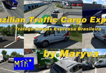 Brazilian Cargo Express traffic pack version 2.0 for Euro Truck Simulator 2 (v1.47.x)