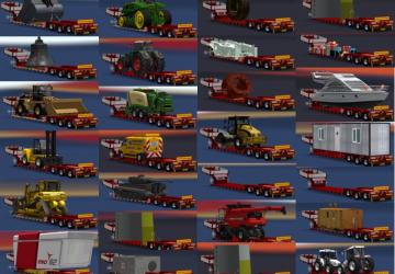 Pack of heavy trailers Doll Vario version 8.0 for Euro Truck Simulator 2 (v1.35.x, - 1.37.x)