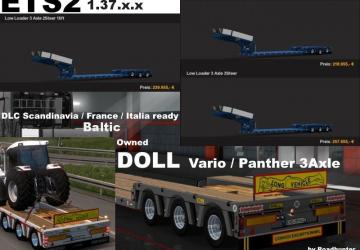Pack of heavy trailers Doll Vario version 8.0 for Euro Truck Simulator 2 (v1.35.x, - 1.37.x)