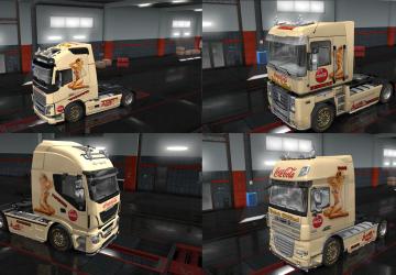Coca-Cola RETRO Skin Pack version 1.0 for Euro Truck Simulator 2 (v1.34.x, 1.35.x)