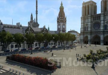 Paris Map 1:1 version 1.2.3.54 for Euro Truck Simulator 2 (v1.54.x)