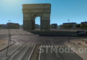 Paris Map 1:1 version 1.2.3.54 for Euro Truck Simulator 2 (v1.54.x)