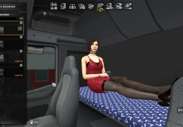 Passenger Ada Wong version 1.0 for Euro Truck Simulator 2 (v1.47.x)