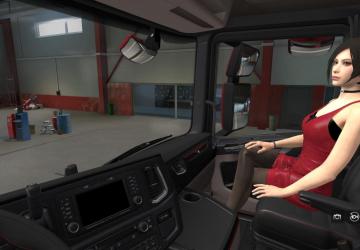 Passenger Ada Wong version 1.0 for Euro Truck Simulator 2 (v1.47.x)