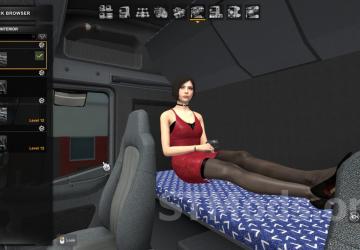 Passenger Ada Wong version 1.2 for Euro Truck Simulator 2 (v1.48.x)