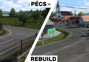 Map Pecs Rebuild ProMods addon version 1.0 for Euro Truck Simulator 2 (v1.43.x)
