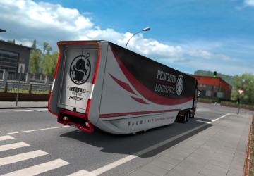 Penguin Logistics skin for MB AeroDynamic Trailer v1.0 for Euro Truck Simulator 2 (v1.37.x)