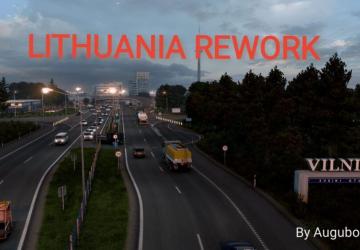 Map Reworked Lithuania version 1.0 for Euro Truck Simulator 2 (v1.44.x)