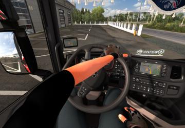 Retextured Hands in T-Shirt and Gloves version 1.0 for Euro Truck Simulator 2 (v1.39.x, - 1.41.x)