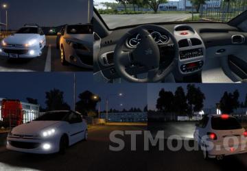 Peugeot 206 version 1.3 for Euro Truck Simulator 2 (v1.48.x)