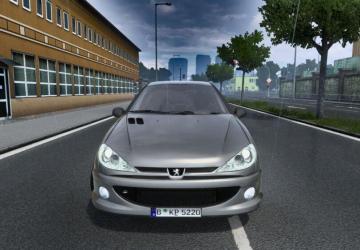 Peugeot 206 version 1.4 for Euro Truck Simulator 2 (v1.49.x)