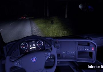 Interior Lighting for All Trucks version 1.0 for Euro Truck Simulator 2 (v1.35.x, 1.36.x)